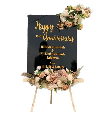Papan Bunga Akrilik Gongseng