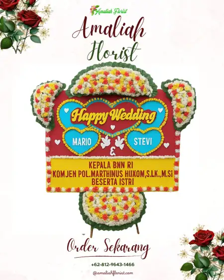 Papan Bunga Pernikahan Gongseng